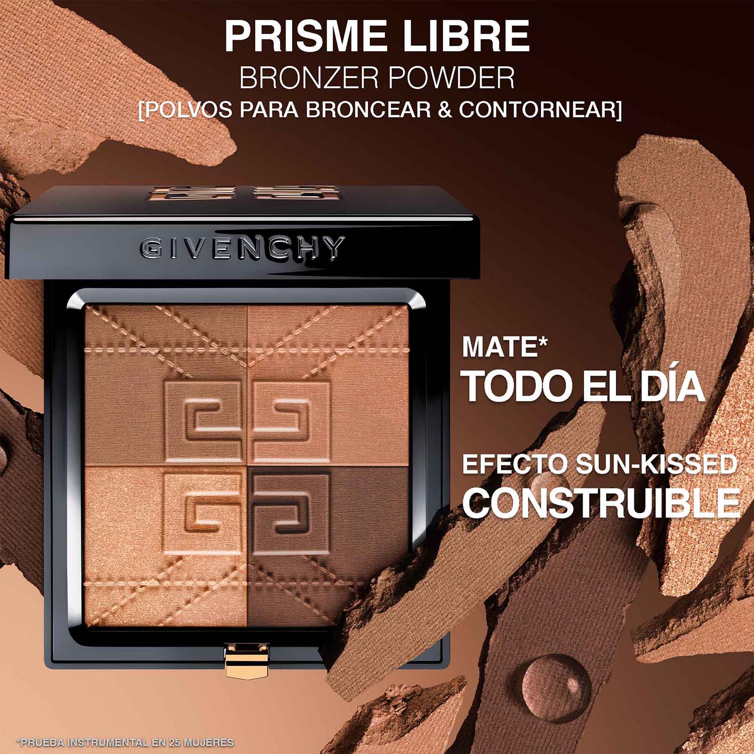 PRISME LIBRE BRONZER  POWDER 4 TONOS POLVO BRONCEADOR FIJADOR MATIFICANTE Y DIFUMINADOR (POLVO BRONCEADOR PARA ROSTRO)
